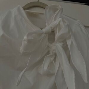 Anthropologie Double bow blouse